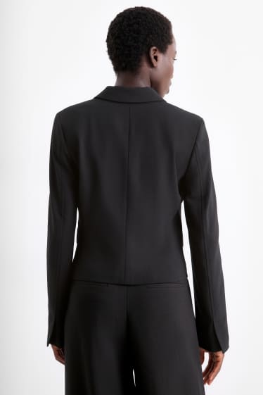 Kobiety - Żakiet biznesowy - z wcięciem w talii - czarny