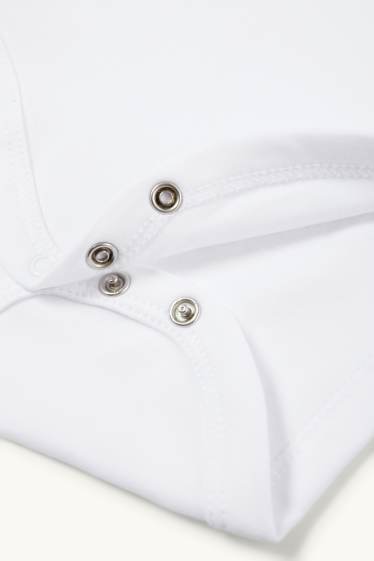 Unisexe - Lot de 2 - bodys croisés pour bébé - blanc