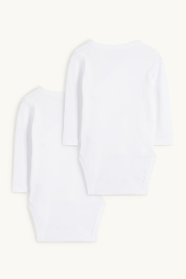 Unisexe - Lot de 2 - bodys croisés pour bébé - blanc