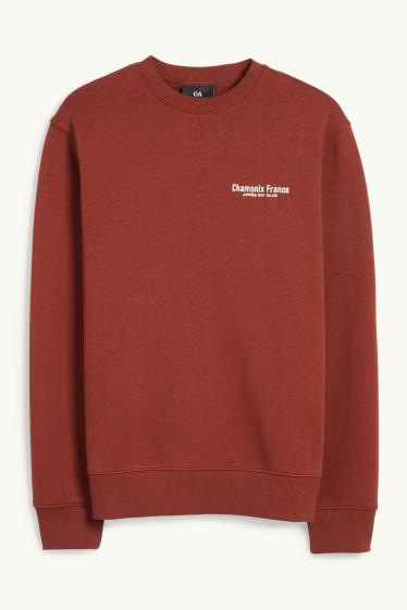 Men - Sweatshirt - dark red