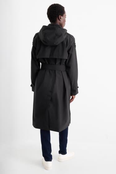 Damen - Funktions-Trenchcoat - schwarz