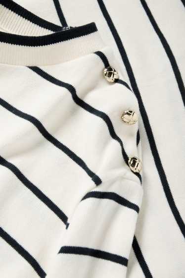 Femmes - Pull - à rayures - blanc crème