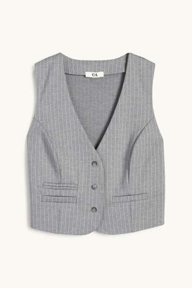 Dona - Americana - entallada - ratlla diplomàtica - gris