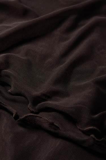 Damen - Mesh-Kleid - dunkelbraun