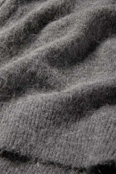 Femmes - Pull avec teneur en alpaga - gris chiné