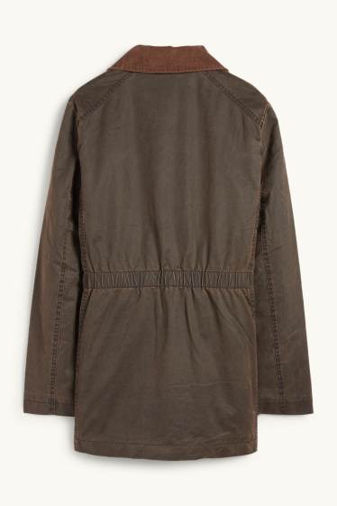 Women - Parka - lined - brown
