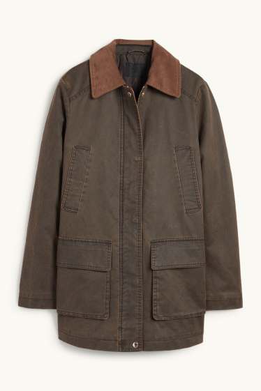 Women - Parka - lined - brown