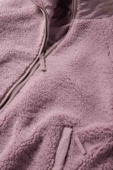 Femmes - Veste en peluche de sport - doublée - violet clair