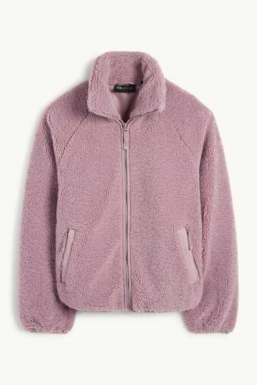 Femmes - Veste en peluche de sport - doublée - violet clair