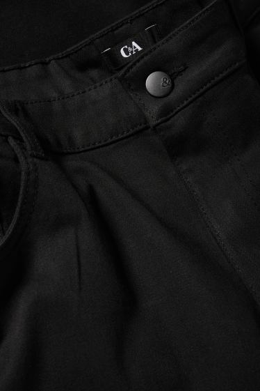 Femei - Pantaloni de stofă - talie înaltă - slim fit - negru