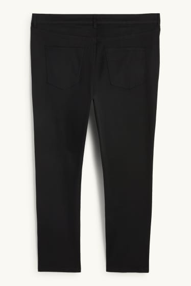 Femei - Pantaloni de stofă - talie înaltă - slim fit - negru
