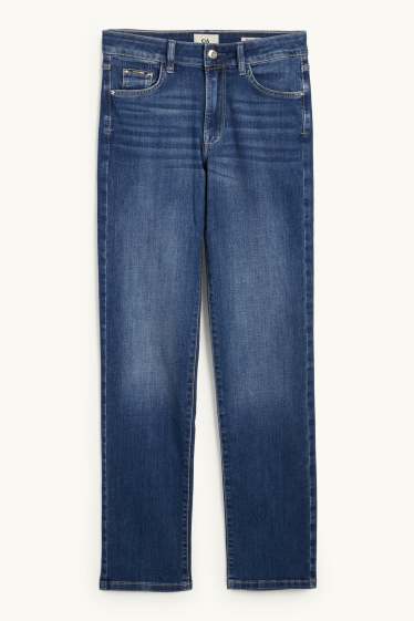 Dames - Straight jeans - mid waist - LYCRA® - jeansblauw