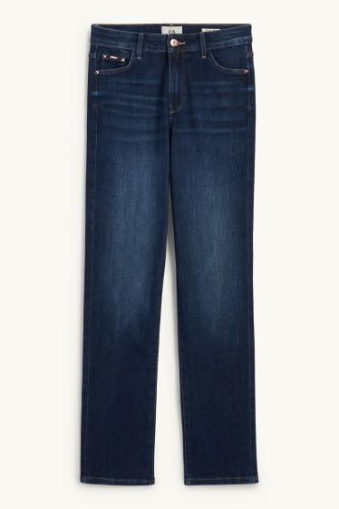 Dames - Straight jeans - mid waist - LYCRA® - jeansblauw