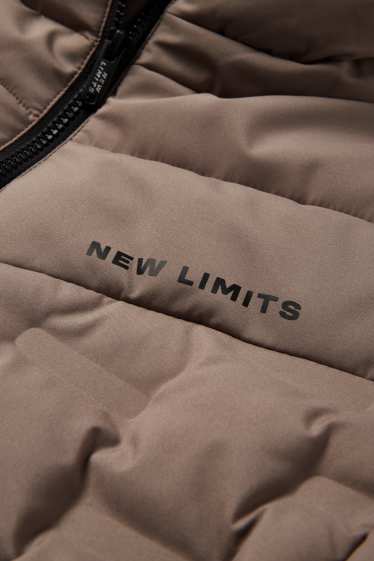 Kinder Buben - Steppjacke mit Kapuze - hellbraun