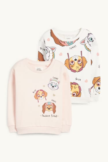Bambine - Confezione da 2 - felpa - PAW Patrol - Skye, Everest - rosa