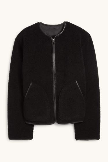 Dámské - Teddy bunda - černá
