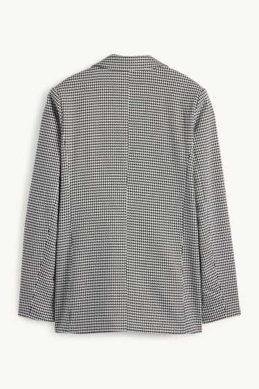 Dona - Longblazer - regular fit - de quadres - negre/blanc