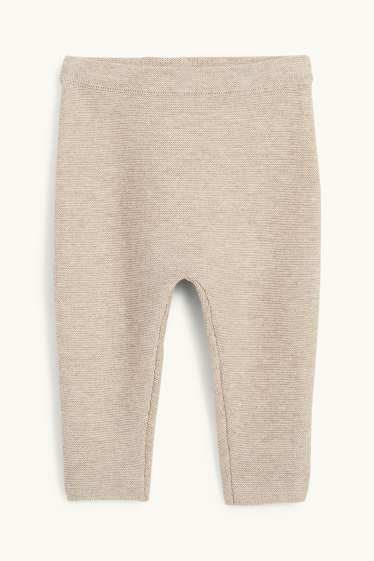 Baby Boys - Tiger - baby outfit - 2 piece - ribbed - light beige