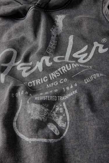 Copii - Băieți - Fender - top cu glugă - gri închis