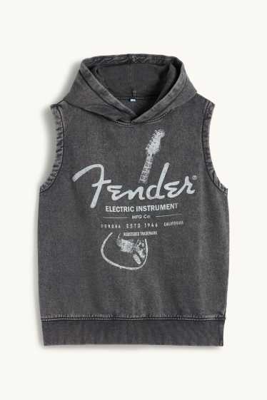 Copii - Băieți - Fender - top cu glugă - gri închis