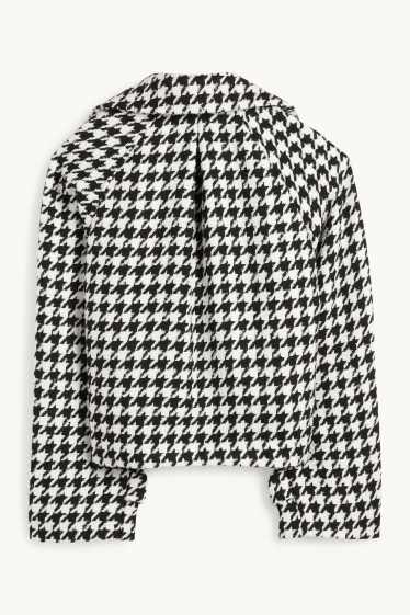 Femmes - Veste - à carreaux - noir / blanc