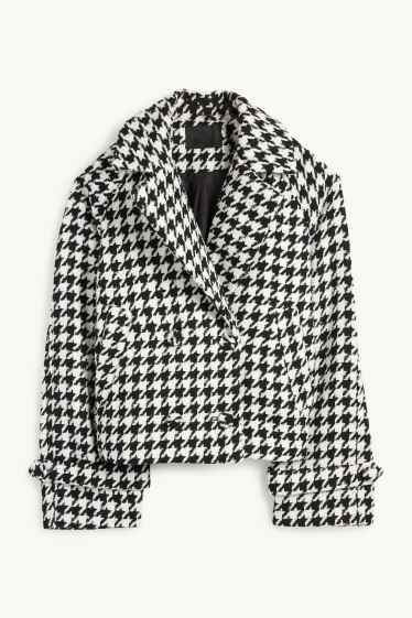 Femmes - Veste - à carreaux - noir / blanc