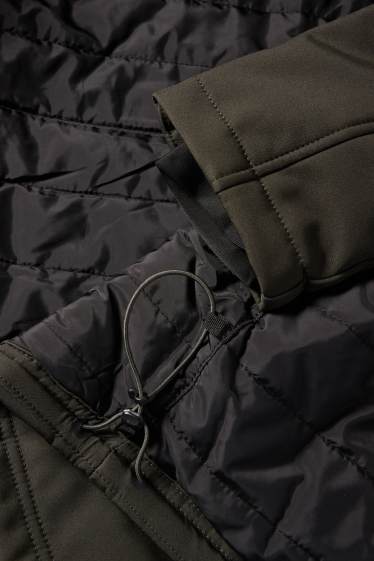 Home - Jaqueta softshell - enconxat - resistent a l’aigua - 4 Way Stretch - verd fosc