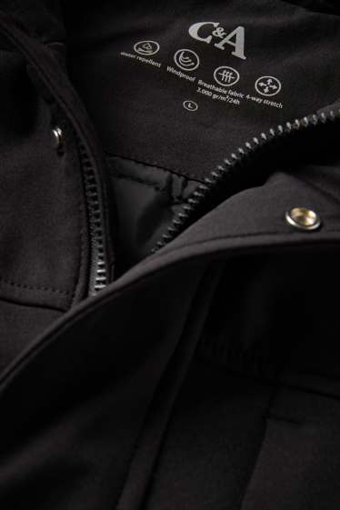 Home - Jaqueta softshell - enconxat - resistent a l’aigua - 4 Way Stretch - negre