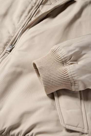 Uomo - Giacca bomber - foderata - beige