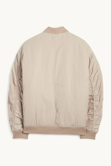 Uomo - Giacca bomber - foderata - beige
