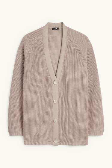 Dona - Jaqueta de punt - acanalada - talp