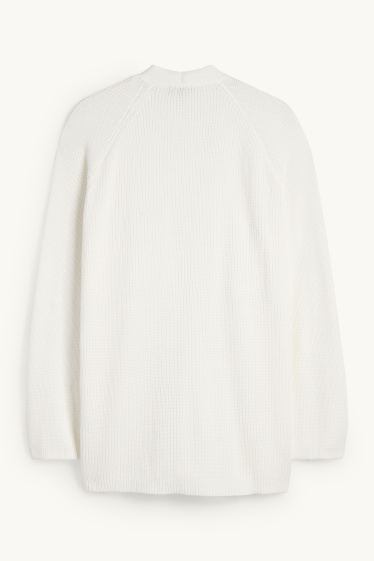 Dona - Jaqueta de punt - acanalada - blanc