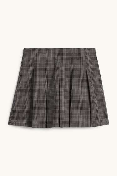 Dona - Faldilla pantaló - de quadres - gris fosc