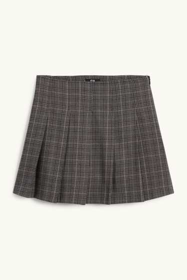Dona - Faldilla pantaló - de quadres - gris fosc