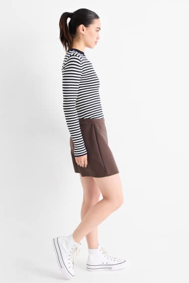 Femmes - Jupe short - marron foncé