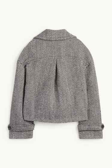 Kobiety - Kurtka - teksturowana - czarny / biały