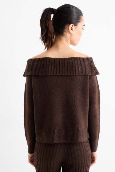 Damen - Pullover - dunkelbraun