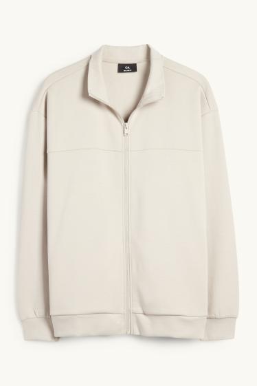 Pánské - Tepláková bunda - béžová