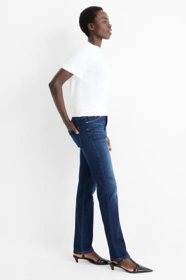 Dames - Straight jeans - mid waist - LYCRA® - jeansblauw