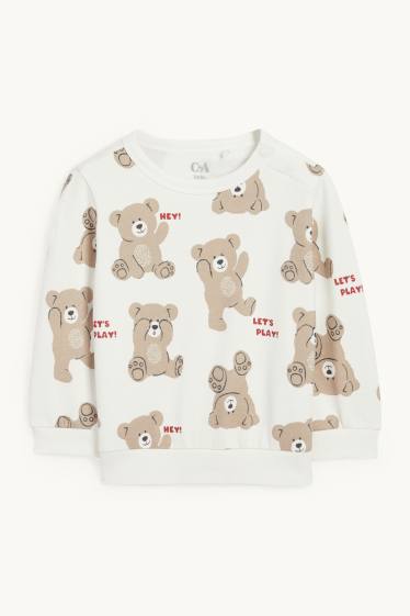 Bébés garçons - Oursons - sweat bébé - blanc crème