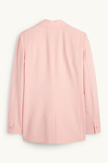 Women - Oversized long blazer - light rose