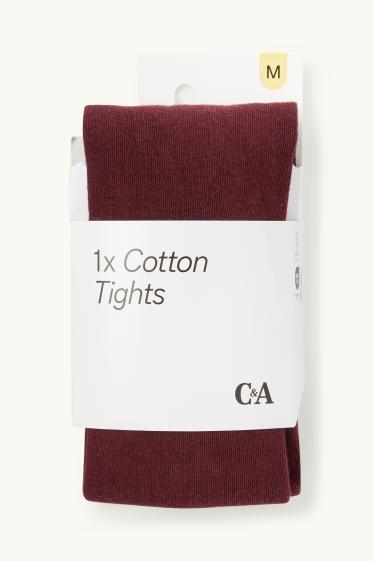 Damen - Strumpfhose - bordeaux