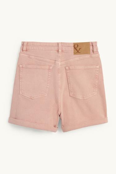 Damen - Mom Shorts - High Waist - apricot