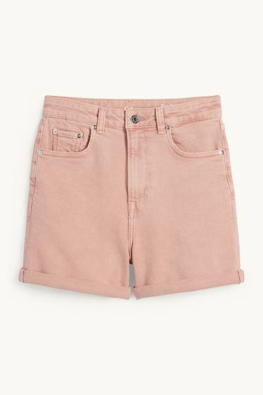 Damen - Mom Shorts - High Waist - apricot