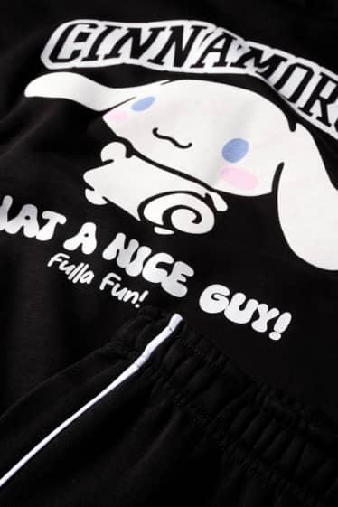 Enfants filles - Cinnamoroll - ensemble - sweat à capuche et pantalon de jogging - 2 pièces - noir