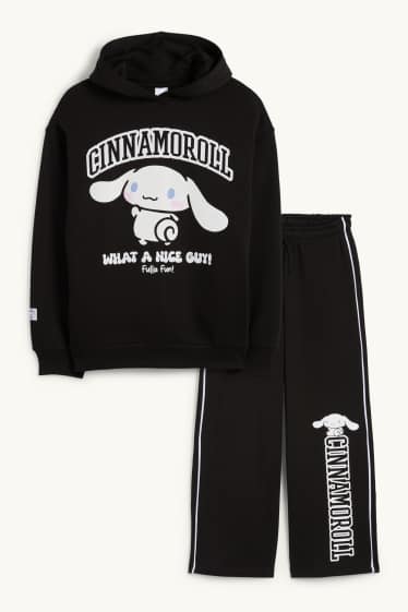 Enfants filles - Cinnamoroll - ensemble - sweat à capuche et pantalon de jogging - 2 pièces - noir