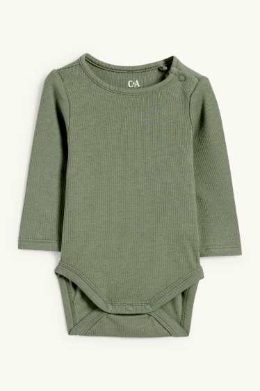 Baby: jongens - Mammoet - babyoutfit - 2-delig - groen