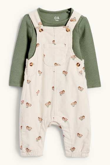 Baby: jongens - Mammoet - babyoutfit - 2-delig - groen