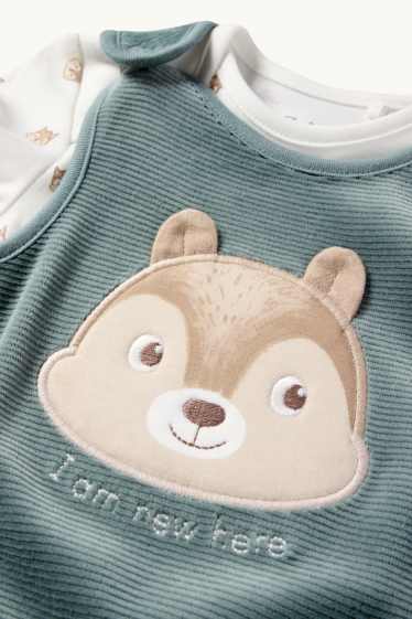 Unisex - Squirrel - romper set - 2 piece - dark green