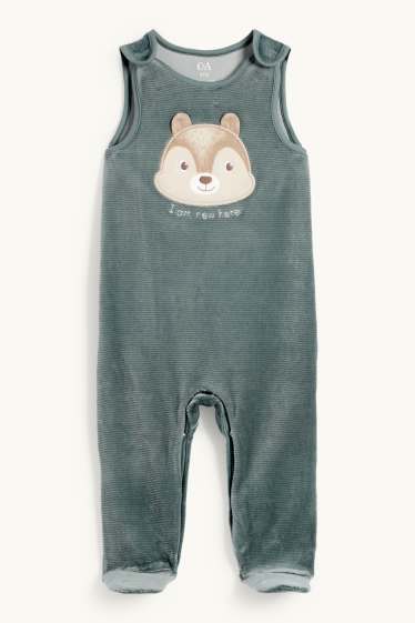 Unisex - Squirrel - romper set - 2 piece - dark green